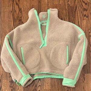 FP Movement by Free People Tan and Mint Sweatshirt